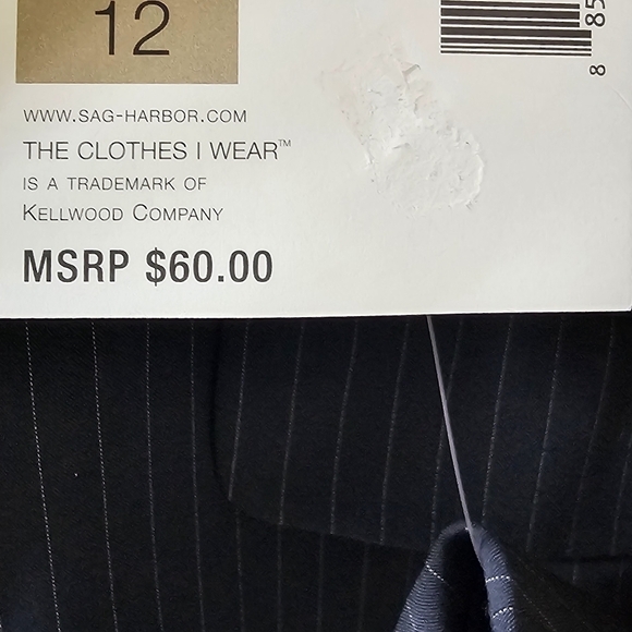 Sag Harbor Blazer Size 12 Womans Navy and White New - Picture 6 of 7